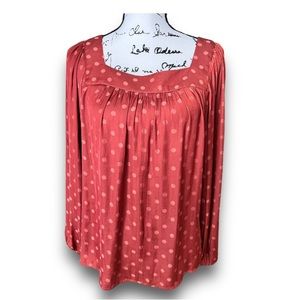 Mittoshop polka dot Top Rust color  size M